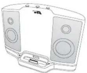 Cyber Acoustics CA461 - Connecting to iPod Shuffle or other source - 1