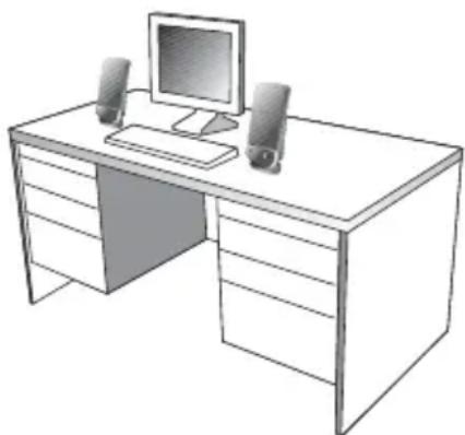 Cyber Acoustics CA2002 - POSITIONNEMENT DES ENCEINTES - 1