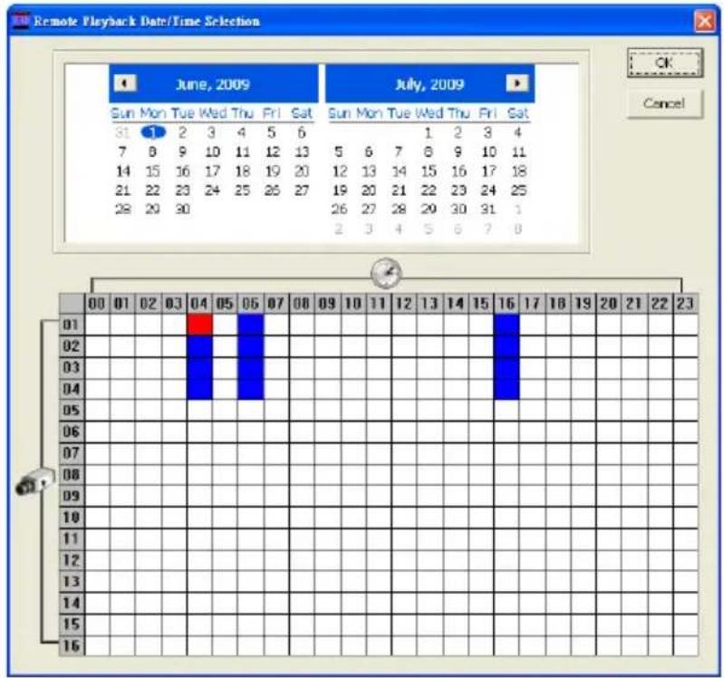 Remote Playback Date/Time Selection June, 2009 Sun Mon Tue Wed Thu Fri Sat 31 1 2 3 4 5 6 7 8 9 10 11 12 13 14 15 16 17 18 19 20 21 22 23 24 25 26 27 28 29 30 July, 2009 Sun Mon Tue Wed Thu Fri Sat 1 2 3 4 5 6 7 8 9 10 11 12 13 14 15 16 17 18 19 20 21 22 23 24 25 26 27 28 29 30 31 1 2 3 4 5 6 7 8 OK Cancel 00 01 02 03 04 05 06 07 08 09 10 11 12 13 14 15 16 17 18 19 20 21 22 23 01 02 03 04 05 06 07 08 09 10 11 12 13 14 15 16 17 18 19 20 21 22 23 00 01 02 03 04 05 06 07 08 09 10 11 12 13 14 15 16 17 18 19 20 21 22 23