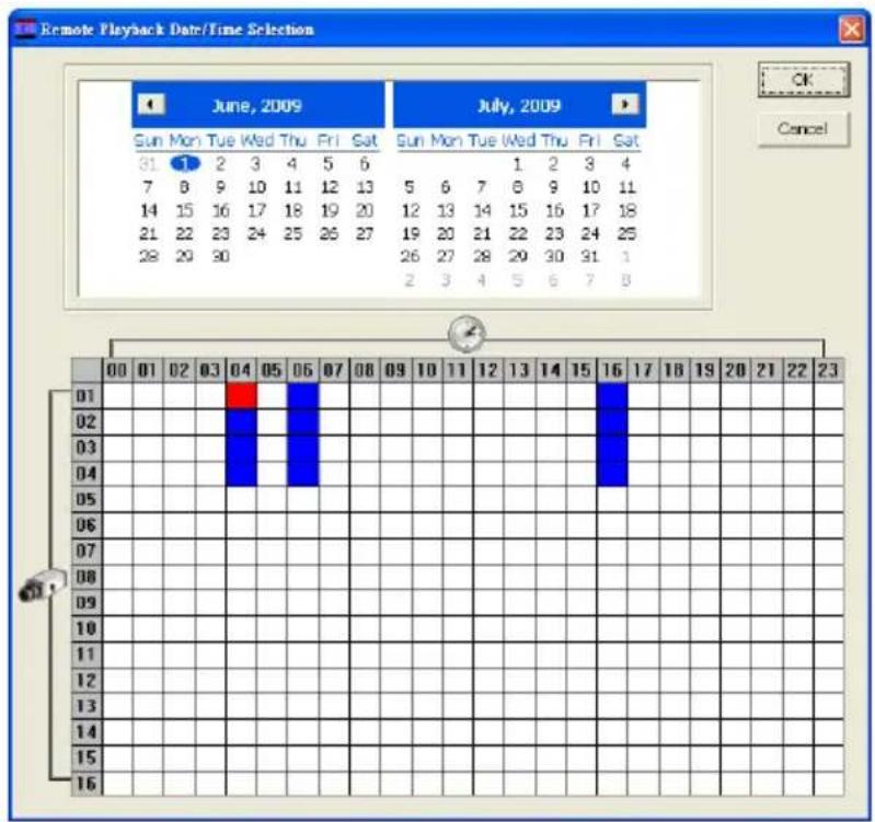 Remote Playback Date/Time Selection June, 2009 Sun Mon Tue Wed Thu Fri Sat 31 1 2 3 4 5 6 7 8 9 10 11 12 13 14 15 16 17 18 19 20 21 22 23 24 25 26 27 28 29 30 July, 2009 Sun Mon Tue Wed Thu Fri Sat 1 2 3 4 5 6 7 8 9 10 11 12 13 14 15 16 17 18 19 20 21 22 23 24 25 26 27 28 29 30 31 1 2 3 4 5 6 7 8 00 01 02 03 04 05 06 07 08 09 10 11 12 13 14 15 16 17 18 19 20 21 22 23 01 02 03 04 05 06 07 08 09 10 11 12 13 14 15 16 17 18 19 20 21 22 23 00 01 02 03 04 05 06 07 08 09 10 11 12 13 14 15 16 17 18 19 20 21 22 23 00 01 02 03 04 05 06 07 08 09
