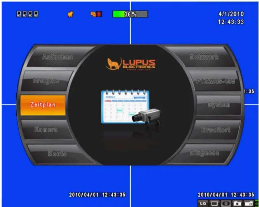 Lupus Electronics LE808 Plus - Configuration du menu principal - 2