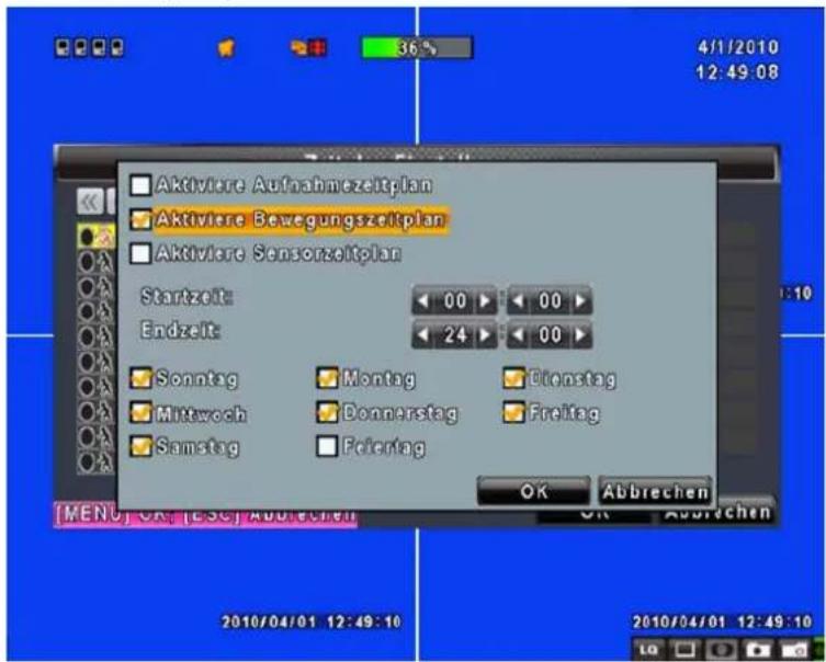 Lupus Electronics LE808 Plus - Paramétrer une plage - 1