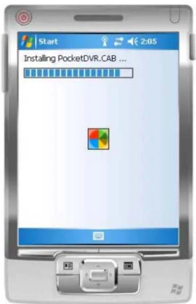 Start 2:05 Installing PocketDVR.CAB ...
