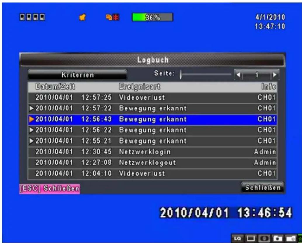 Lupus Electronics LE808 Plus - Rechercher des événement - 1