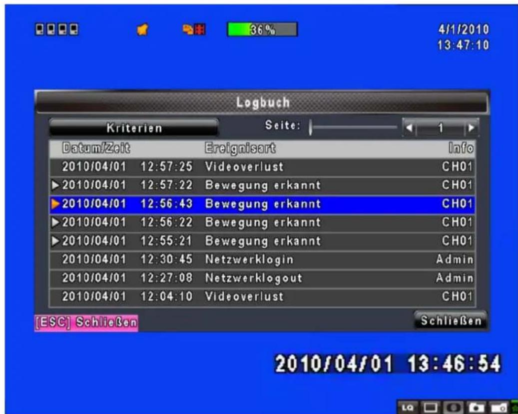 Lupus Electronics LE816 Plus - Rechercher des événement - 1