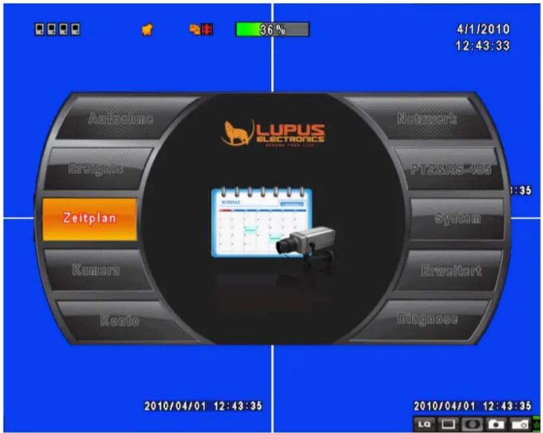 Lupus Electronics LE816 Plus - Configuration du menu principal - 2
