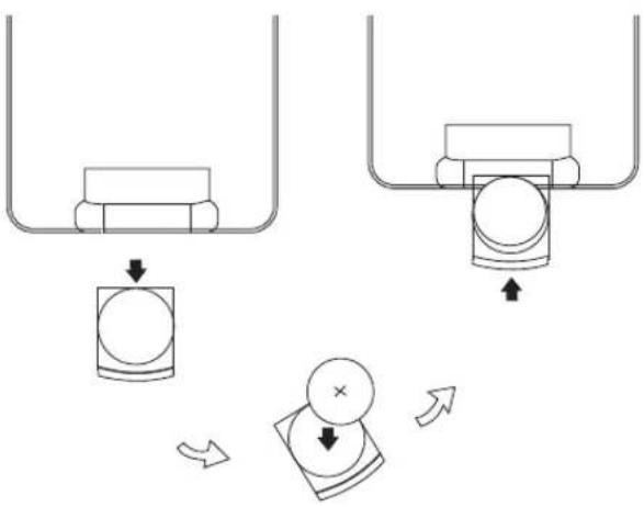 PHILIPS PV7005 - Pour remplacer la pile de la télécommande : - 1