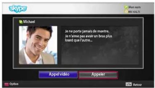 skype Michael Je ne porte jamais de montre. Je n'aime pas avoir un bras plus found que l'autre... Appel vidéo Appeler Option Mon nom MIX X542%