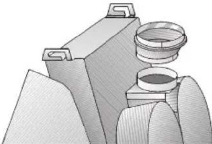 NEFF D2624X0 - Anschluss Abluftrohr 150 mm: - 1