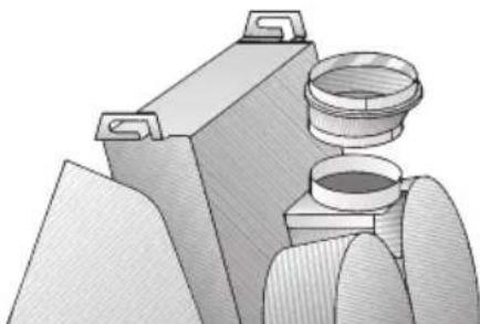 NEFF D2664X0 - Branchement du conduit d'évacuation ∅ 120 mm: - 1