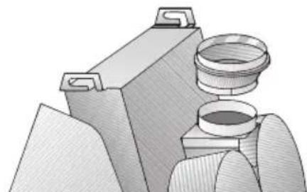 NEFF D2664X0 - Aansluiting luchtafvoerbuis ∅ 150 mm: - 1