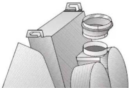 NEFF D2664X0 - Anschluss Abluftrohr ∅ 150 mm: - 1