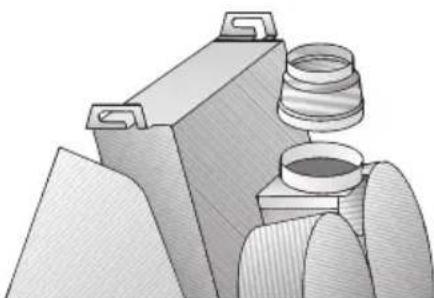 NEFF D2664X0 - Connecting to ∅150 mm exhaustair duct - 1