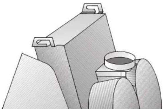 NEFF D2664X0 - Anschluss Abluftrohr ∅ 120 mm: - 1