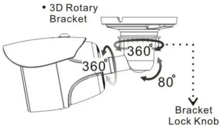 Lupus Electronics LE138 - Adjustment of the 3-axial bracket: - 1