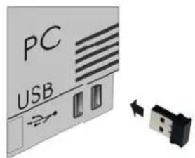 KeySonic KSK3200 RF - Installation of the USB receiver - 1