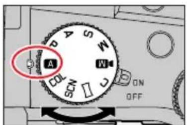 LEICA VLux 30 - Placez la molette de selection de mode sur [A] - 1