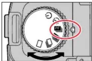 LEICA VLux 30 - Placez la molette de mode d'entrainement sur [P] - 1