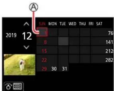 LEICA VLux 30 - Affichage des images selon leur date d'enregistrement : « Lecture de calendrier » - 2