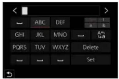 LEICA VLux 30 - Saisie de texte - 1
