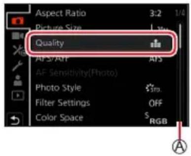 LEICA VLux 30 - Appuyez sur Four selectionner l'option de menu, puis sur [MENU/SET]. - 1