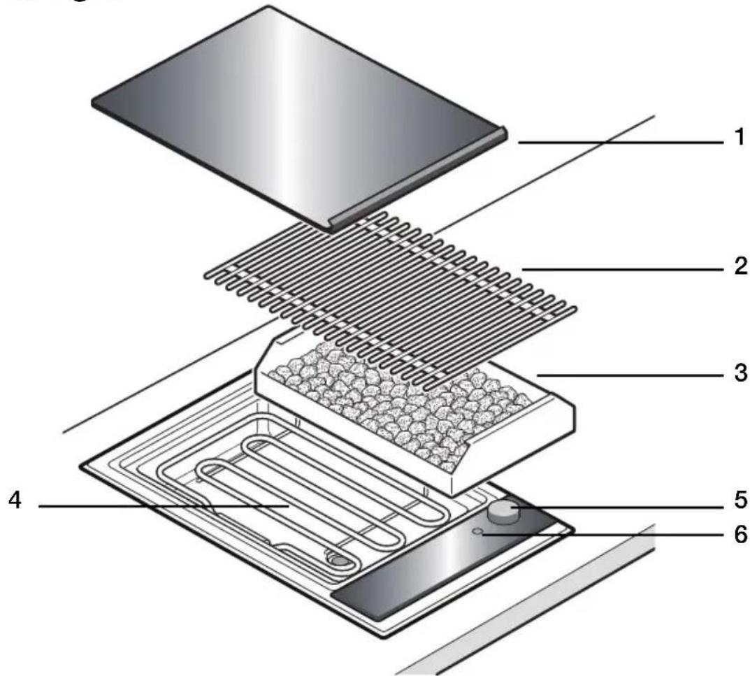NEFF Domino NK 6430 N - This is your new lava stone grill - 1