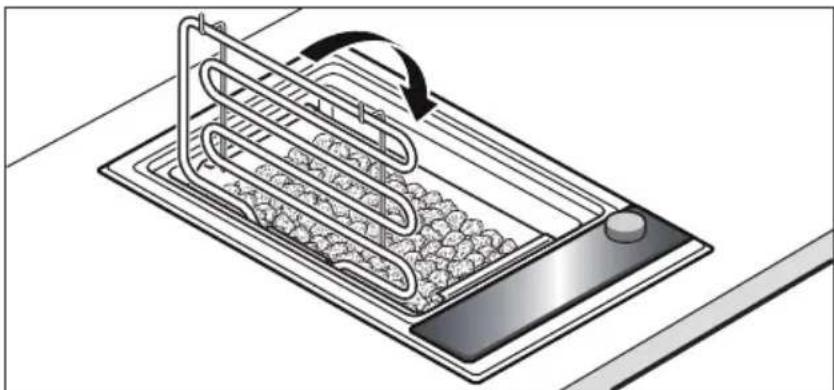 NEFF Domino NK 6430 N - Grilling over the lava stones - 3