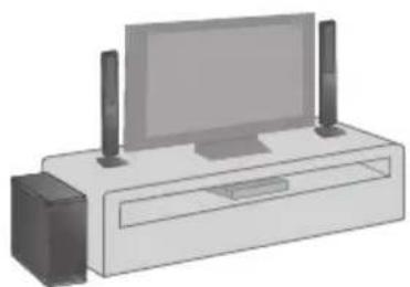 PANASONIC SCHTB20 - Při umístění reproduktorů na stolek - 3