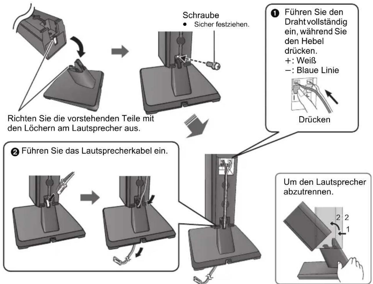 PANASONIC SCHTB20 - Bauen Sie die Lautsprecher auf. - 1