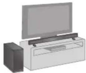 PANASONIC SCHTB20 - Při umístění reproduktorů na stolek - 1