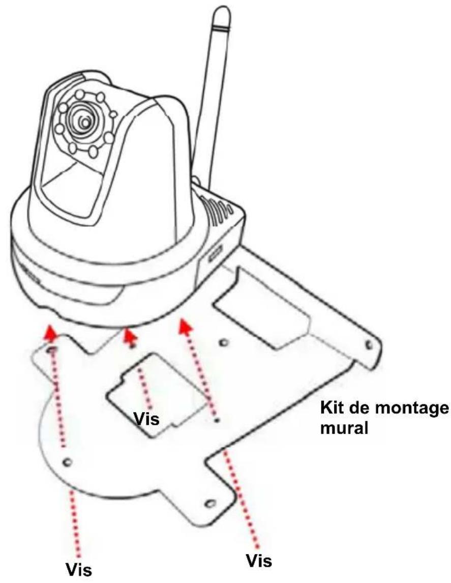 MARMITEK IP RoboCam 541 - Configurer laamera Installation du kit de montage mural - 1