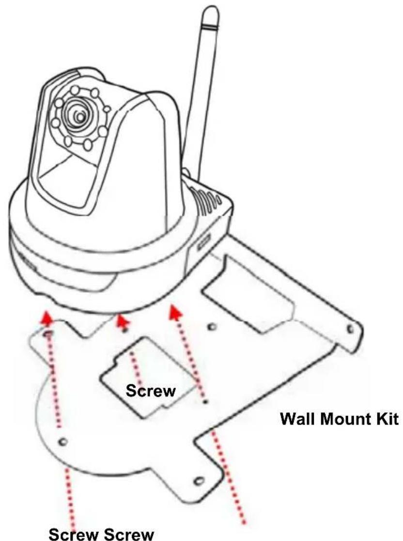 MARMITEK IP RoboCam 541 - Setting Up the Camera Installing the Wall Mount Kit - 1