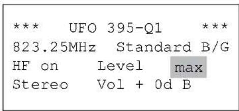 KATHREIN UFO 395 - Setting the common output level - 1