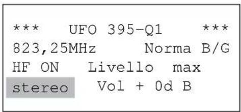 KATHREIN UFO 395 - Scelta modo audio - 1