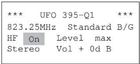 KATHREIN UFO 395 - Switching the output signal on/off - 1