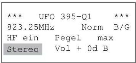 KATHREIN UFO 395 - Wahl der Tonbetriebsart - 1