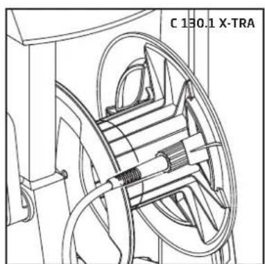 NILFISK C 125.38 PAD - Enroulement du cable électrique et du tuyau haute pression - 4