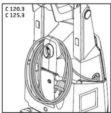 NILFISK C 125.38 PAD - Enroulement du cable électrique et du tuyau haute pression - 1