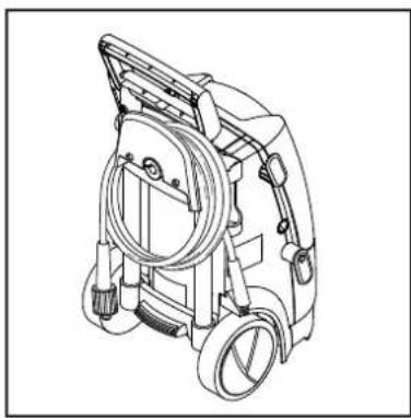NILFISK E 140.29 PAD XTRA - Enroulement du câble électrique et du tuyau haute pression - 1