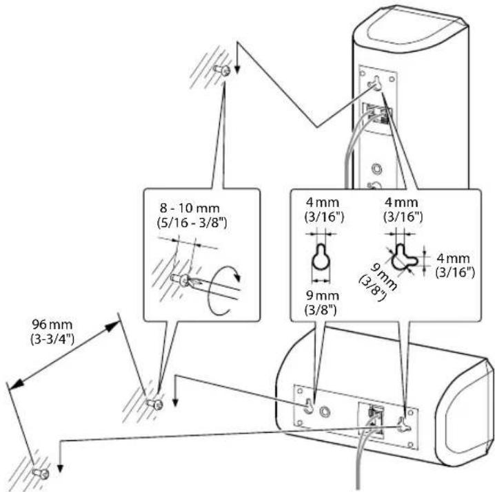 KENWOOD KS1300HT - ■ On the commercially available speaker mount or bracket (front speaker only) - 2