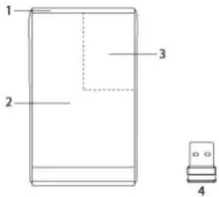 KONIG CMPMOUSE200 - Description of each part: - 1