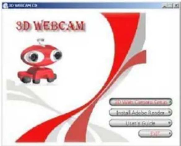 3D WEBCAM 3D Web Camera Setup Install Adobe Reader User's Guide Exit