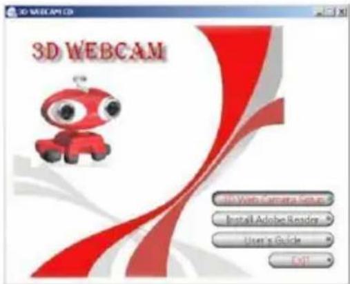 3D WEBCAM 3D Web Camera Setup Install Adobe Reader User's Guide EXIT