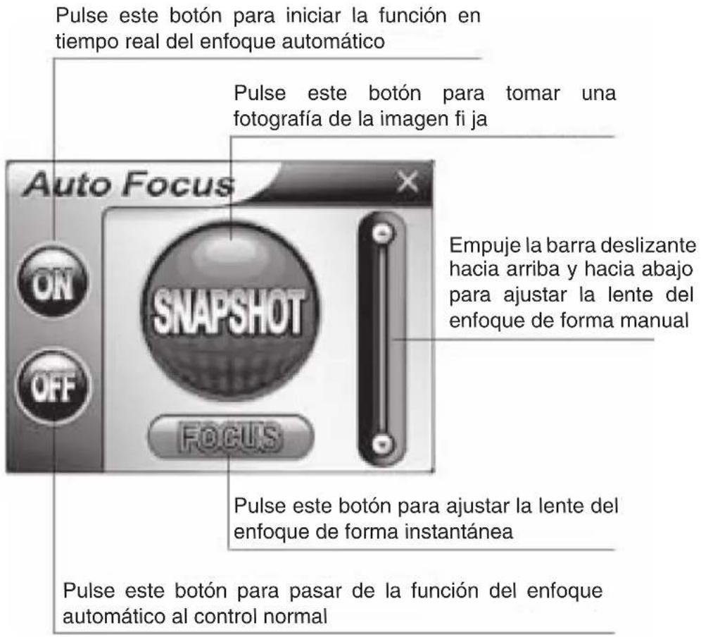 KONIG CMPWEBCAM40 - Las functions del panel de control del enfoque automatico - 1