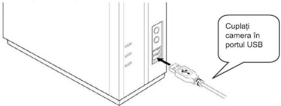 Cuplați camera în portul USB