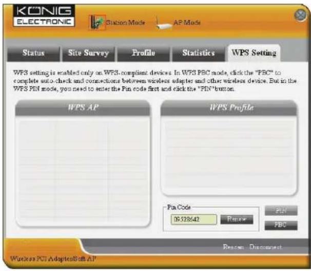 KONIG CMPWNPCI41 - WPS innstillinger - 1