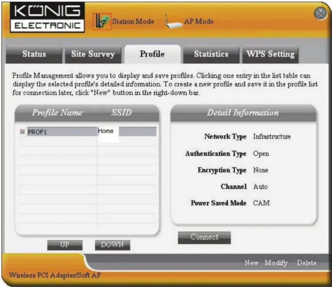 KONIG CMPWNPCI41 - Gestion du Profil - 1