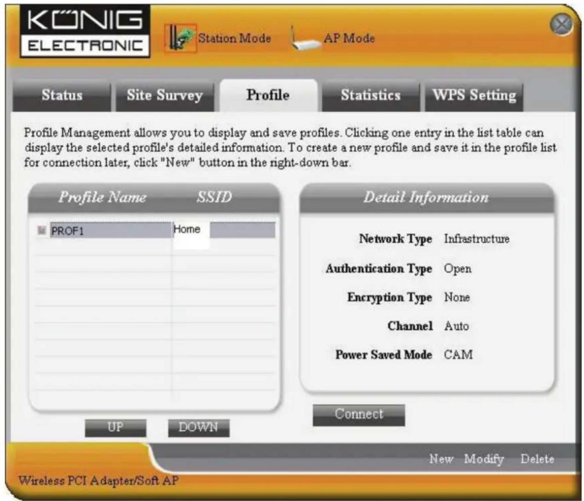 KONIG CMPWNPCI41 - Profilinnstillinger - 1