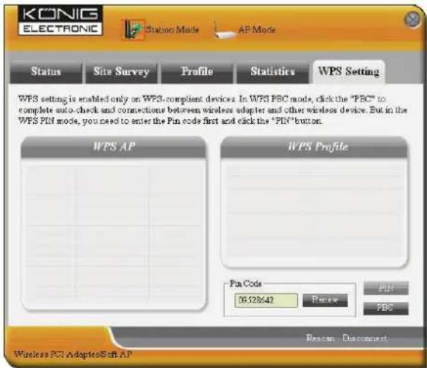 KONIG CMPWNPCI41 - Impostazioni WPS - 1