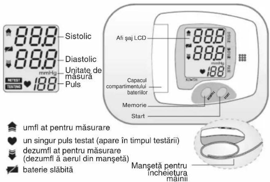 KONIG HCBLDPRESS10 - PARTI COMPONENTE Şİ INDICATİLE DISPLAYULUI - 1